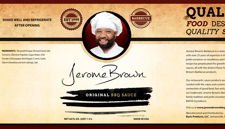 Jerome Brown BBQ Packaging